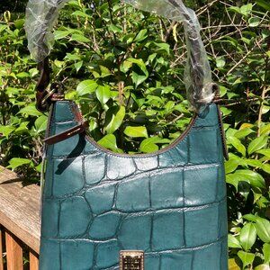 Dooney & Bourke Bryce Hobo Green Croc - New with tags!